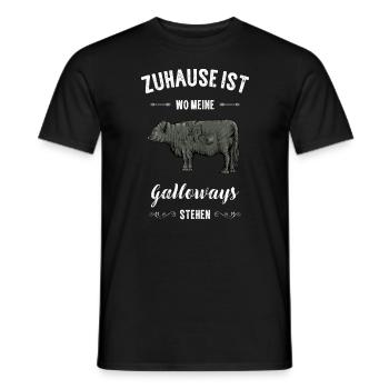 Galloway Rind I Schottland Rinderzucht Geschenk - Männer T-Shirt - Schwarz - Vorne - AI Model Male 178 light (178cm)