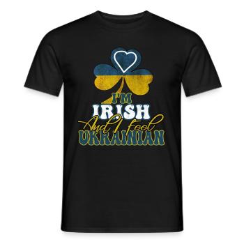 I'm Irish But I Feel Ukrainian - Men's T-Shirt - black - Front - AI Model Male 178 light (178cm)