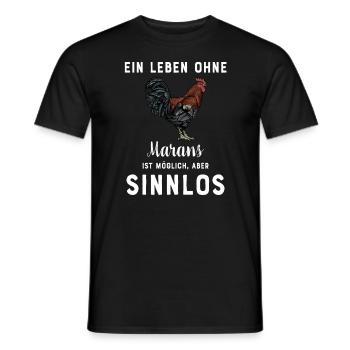 Maran Huhn I Henne Ei Hahn Motiv für Hühnerhalter - Männer T-Shirt - Schwarz - Vorne - AI Model Male 178 light (178cm)