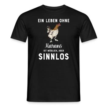 Maran Huhn I Henne Ei Hahn Motiv für Hühnerhalter - Männer T-Shirt - Schwarz - Vorne - AI Model Male 178 light (178cm)