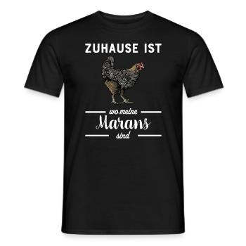 Maran Huhn I Henne Ei Hahn Motiv für Hühnerhalter - Männer T-Shirt - Schwarz - Vorne - AI Model Male 178 light (178cm)