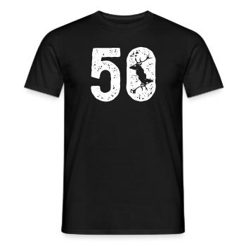 Jäger über 50 I Motiv für Jäger & Weidmann zum - Männer T-Shirt - Schwarz - Vorne - AI Model Male 178 light (178cm)