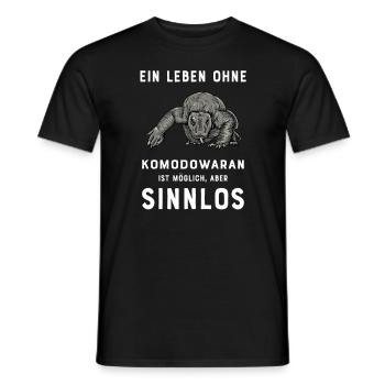 Komodowaran I Komododrache Motiv für Reptilien - Männer T-Shirt - Schwarz - Vorne - AI Model Male 178 light (178cm)
