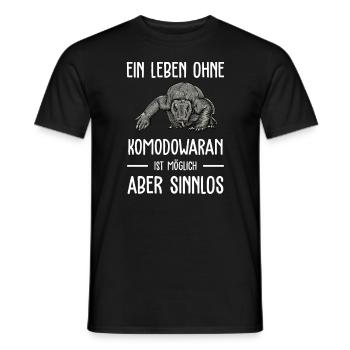 Komodowaran I Komododrache Motiv für Reptilien - Männer T-Shirt - Schwarz - Vorne - AI Model Male 178 light (178cm)
