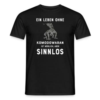 Komodowaran I Komododrache Motiv für Reptilien - Männer T-Shirt - Schwarz - Vorne - AI Model Male 178 light (178cm)