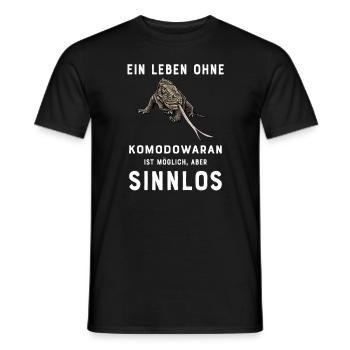 Komodowaran I Komododrache Motiv für Reptilien - Männer T-Shirt - Schwarz - Vorne - AI Model Male 178 light (178cm)