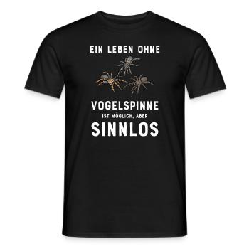 Vogelspinne I Tarantula Terrarium Motiv für - Männer T-Shirt - Schwarz - Vorne - AI Model Male 178 light (178cm)