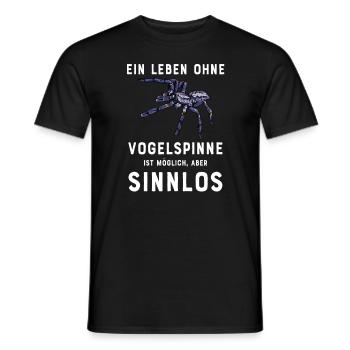 Vogelspinne I Tarantula Terrarium Motiv für - Männer T-Shirt - Schwarz - Vorne - AI Model Male 178 light (178cm)