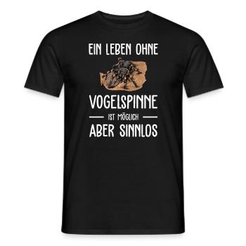 Vogelspinne I Tarantula Terrarium Motiv für - Männer T-Shirt - Schwarz - Vorne - AI Model Male 178 light (178cm)