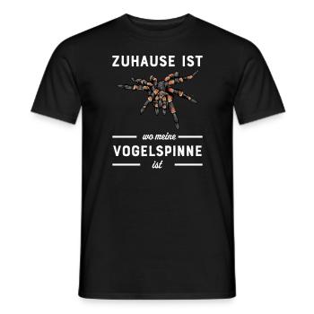 Vogelspinne I Tarantula Terrarium Motiv für - Männer T-Shirt - Schwarz - Vorne - AI Model Male 178 light (178cm)