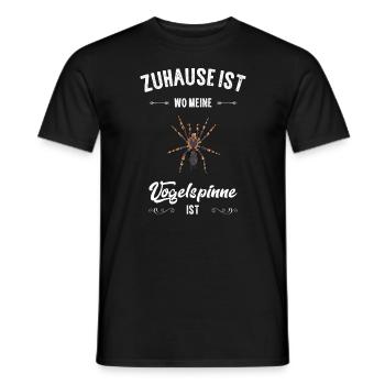 Vogelspinne I Tarantula Terrarium Motiv für - Männer T-Shirt - Schwarz - Vorne - AI Model Male 178 light (178cm)
