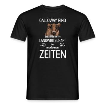 Galloway Rind I Schottland Rinderzucht für - Männer T-Shirt - Schwarz - Vorne - AI Model Male 178 light (178cm)