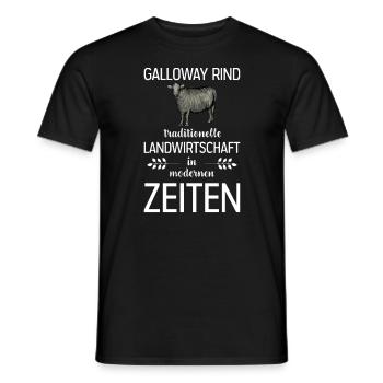 Galloway Rind I Schottland Rinderzucht für - Männer T-Shirt - Schwarz - Vorne - AI Model Male 178 light (178cm)