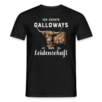Galloway Rind I Schottland Rinderzucht für - Männer T-Shirt - Schwarz - Vorne - AI Model Male 178 light (178cm)