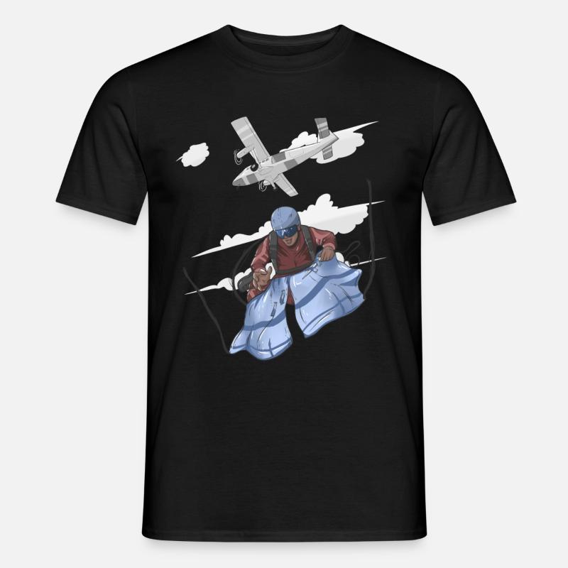 Fallschirmspringen Springen - Männer T-Shirt - Schwarz