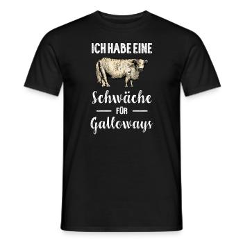 Galloway Rind I Schottland Rinderzucht für - Männer T-Shirt - Schwarz - Vorne - AI Model Male 178 light (178cm)