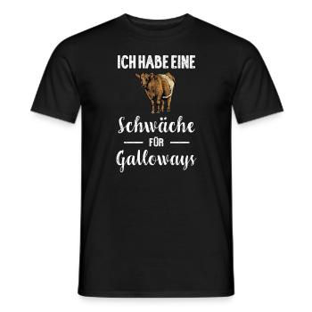 Galloway Rind I Schottland Rinderzucht für - Männer T-Shirt - Schwarz - Vorne - AI Model Male 178 light (178cm)