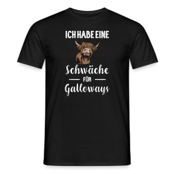 Galloway Rind I Schottland Rinderzucht für - Männer T-Shirt - Schwarz - Vorne - AI Model Male 178 light (178cm)