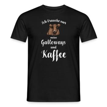 Galloway Rind I Schottland Rinderzucht für - Männer T-Shirt - Schwarz - Vorne - AI Model Male 178 light (178cm)