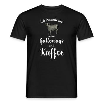 Galloway Rind I Schottland Rinderzucht für - Männer T-Shirt - Schwarz - Vorne - AI Model Male 178 light (178cm)
