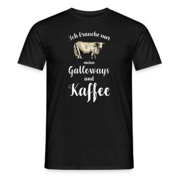 Galloway Rind I Schottland Rinderzucht für - Männer T-Shirt - Schwarz - Vorne - AI Model Male 178 light (178cm)