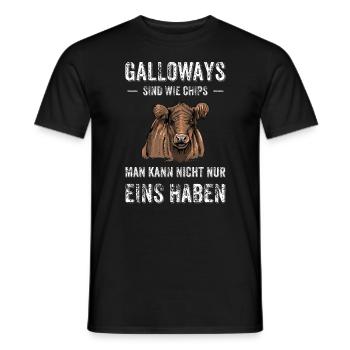 Galloway Rind I Schottland Rinderzucht für - Männer T-Shirt - Schwarz - Vorne - AI Model Male 178 light (178cm)