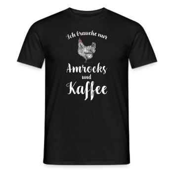 Amrock Huhn I Chicken Geflügel Motiv für - Männer T-Shirt - Schwarz - Vorne - AI Model Male 178 light (178cm)