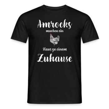 Amrock Huhn I Chicken Geflügel Motiv für - Männer T-Shirt - Schwarz - Vorne - AI Model Male 178 light (178cm)