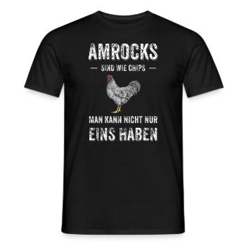 Amrock Huhn I Chicken Geflügel Motiv für - Männer T-Shirt - Schwarz - Vorne - AI Model Male 178 light (178cm)
