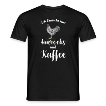 Amrock Huhn I Chicken Geflügel Motiv für - Männer T-Shirt - Schwarz - Vorne - AI Model Male 178 light (178cm)