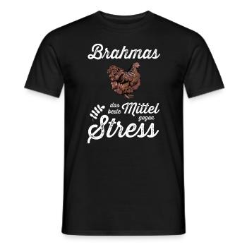 Brahma Hühner I Chicken Geflügel Motiv für - Männer T-Shirt - Schwarz - Vorne - AI Model Male 178 light (178cm)