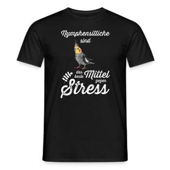 Nymphensittich I Papagei Kakadu Motiv für Vogel - Männer T-Shirt - Schwarz - Vorne - AI Model Male 178 light (178cm)