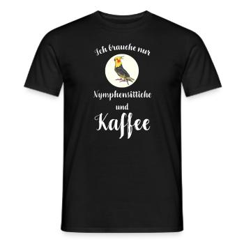 Nymphensittich I Papagei Kakadu Motiv für Vogel - Männer T-Shirt - Schwarz - Vorne - AI Model Male 178 light (178cm)
