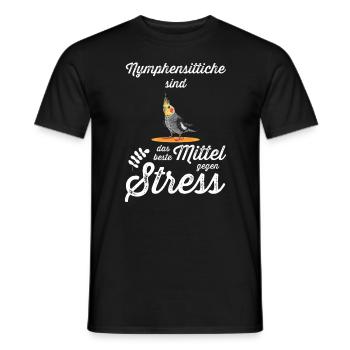 Nymphensittich I Papagei Kakadu Motiv für Vogel - Männer T-Shirt - Schwarz - Vorne - AI Model Male 178 light (178cm)