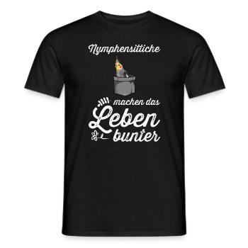 Nymphensittich I Papagei Kakadu Motiv für Vogel - Männer T-Shirt - Schwarz - Vorne - AI Model Male 178 light (178cm)