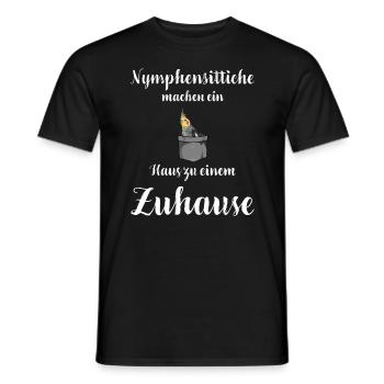 Nymphensittich I Papagei Kakadu Motiv für Vogel - Männer T-Shirt - Schwarz - Vorne - AI Model Male 178 light (178cm)