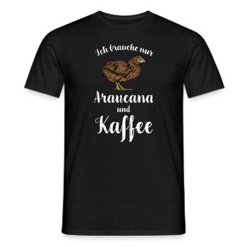 Araucana Hühner I Hühnerrasse Huhn Motiv für - Männer T-Shirt - Schwarz - Vorne - AI Model Male 178 light (178cm)
