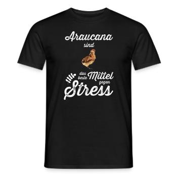 Araucana Hühner I Hühnerrasse Huhn Motiv für - Männer T-Shirt - Schwarz - Vorne - AI Model Male 178 light (178cm)