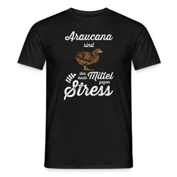 Araucana Hühner I Hühnerrasse Huhn Motiv für - Männer T-Shirt - Schwarz - Vorne - AI Model Male 178 light (178cm)