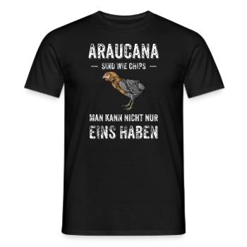 Araucana Hühner I Hühnerrasse Huhn Motiv für - Männer T-Shirt - Schwarz - Vorne - AI Model Male 178 light (178cm)
