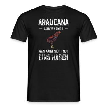 Araucana Hühner I Hühnerrasse Huhn Motiv für - Männer T-Shirt - Schwarz - Vorne - AI Model Male 178 light (178cm)