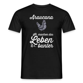 Araucana Hühner I Hühnerrasse Huhn Motiv für - Männer T-Shirt - Schwarz - Vorne - AI Model Male 178 light (178cm)
