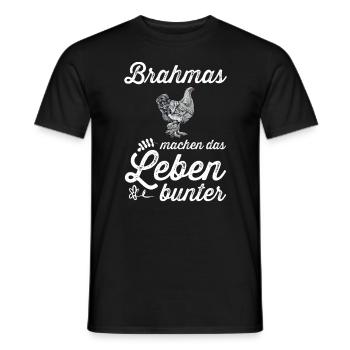 Brahma Hühner I Chicken Geflügel Motiv für - Männer T-Shirt - Schwarz - Vorne - AI Model Male 178 light (178cm)