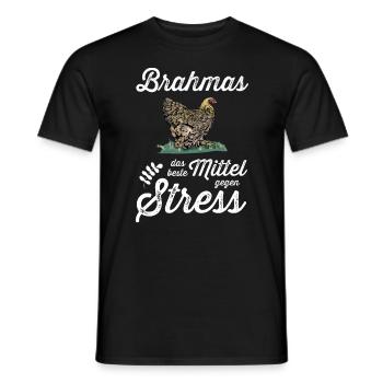 Brahma Hühner I Chicken Geflügel Motiv für - Männer T-Shirt - Schwarz - Vorne - AI Model Male 178 light (178cm)