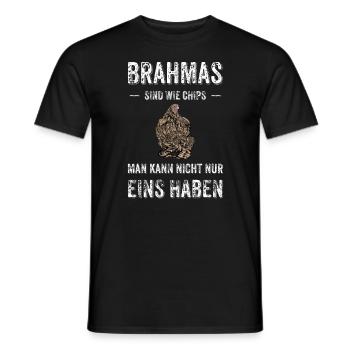 Brahma Hühner I Chicken Geflügel Motiv für - Männer T-Shirt - Schwarz - Vorne - AI Model Male 178 light (178cm)
