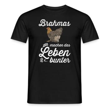 Brahma Hühner I Chicken Geflügel Motiv für - Männer T-Shirt - Schwarz - Vorne - AI Model Male 178 light (178cm)