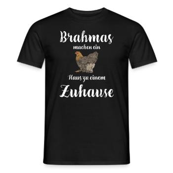 Brahma Hühner I Chicken Geflügel Motiv für - Männer T-Shirt - Schwarz - Vorne - AI Model Male 178 light (178cm)