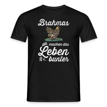Brahma Hühner I Chicken Geflügel Motiv für - Männer T-Shirt - Schwarz - Vorne - AI Model Male 178 light (178cm)