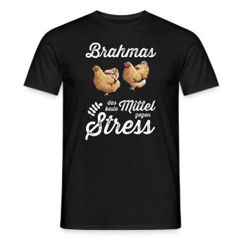 Brahma Hühner I Chicken Geflügel Motiv für - Männer T-Shirt - Schwarz - Vorne - AI Model Male 178 light (178cm)