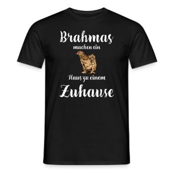 Brahma Hühner I Chicken Geflügel Motiv für - Männer T-Shirt - Schwarz - Vorne - AI Model Male 178 light (178cm)